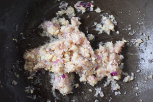 Saute onions and garlic