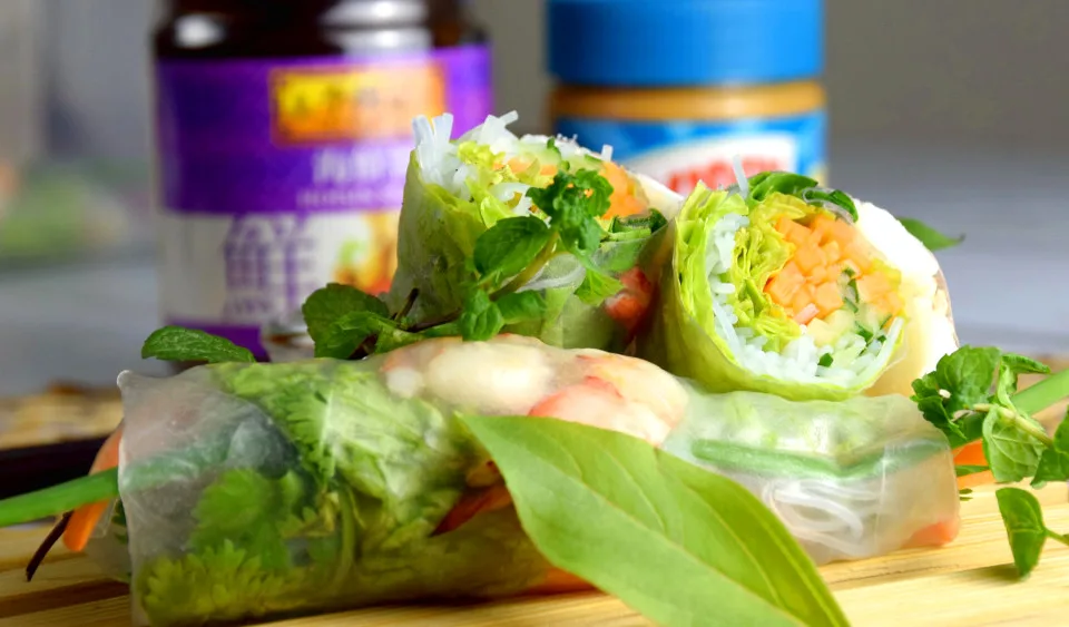Vietnamese rice paper rolls