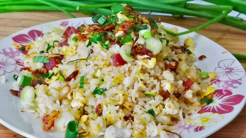 Chinese sausage fried rice featured image