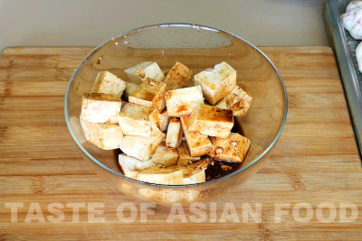 General Tsos tofu - marinate tofu