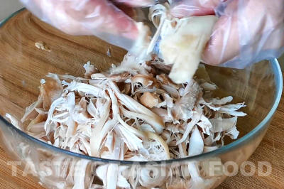 Soto ayam - shred chicken