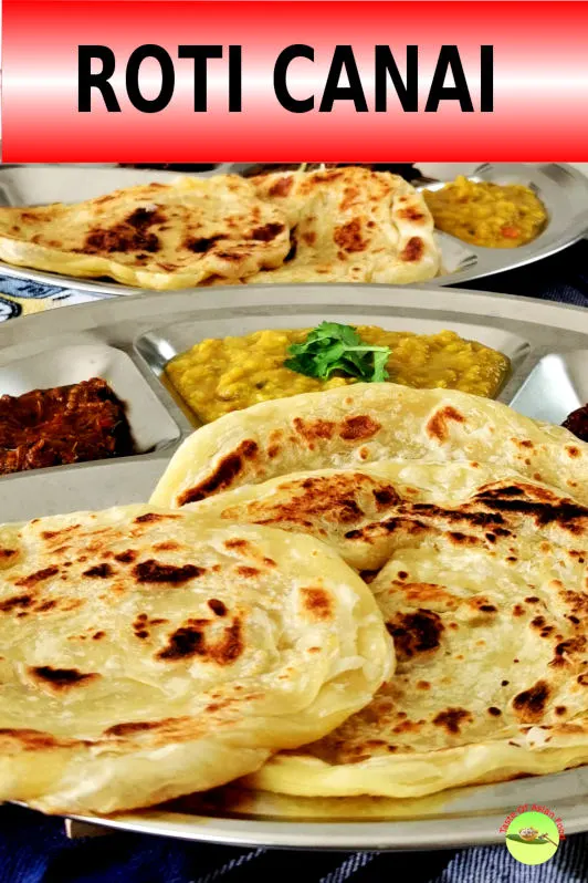 Roti canai is an Indian-influenced flatbread popular in Malaysia and Singapore. It is a staple for most of the locals for breakfast.