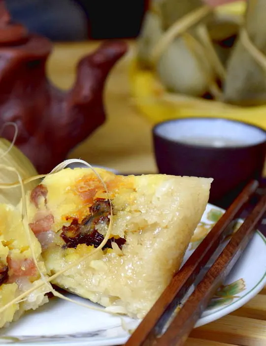 freshly open Coantonese Zongzi. Best Zongzi recipe