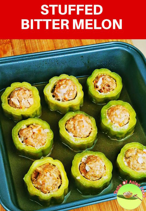 Best bitter melon recipe with miced pork. Steam for 15 minutes. Best to serve with black bean sauce..