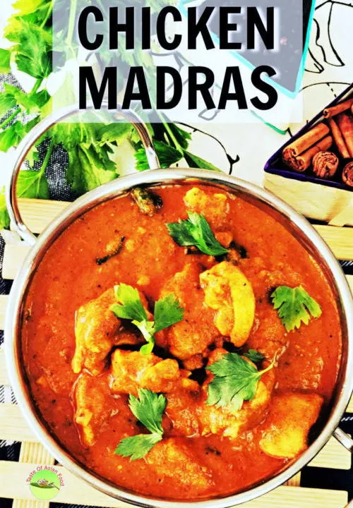 A rich, creamy, and spicy curry bursting with flavor, chicken Madras is a gastronomical experience that left you full but still wanting more.
Chicken Madras is a favorite curry famous in different parts of the world. It may not be the most authentic Indian curry, but its popularity has attracted many non-Indian cravings for Indian food, including me.