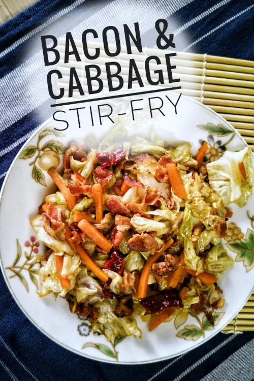 Bacon cabbage stir-fry is a sure guarantee of success. This quick and easy Chinese recipe can be a main meal or served with rice.