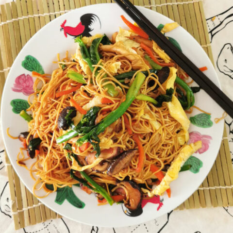 Vegetable stir fry noodles recipe square