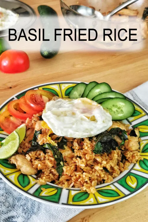 Three types of chilies plus fresh basil to preparing the best basil fried rice. Chicken and shrimp are the most common ingredients.