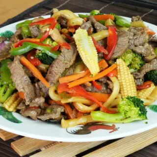 beef noodle stir-fry featured image