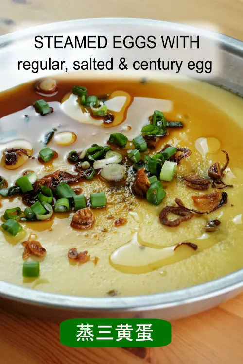 A beloved Cantonese recipe combines salted, century, and regular eggs, resulting in rich flavor and perfect comfort food.
