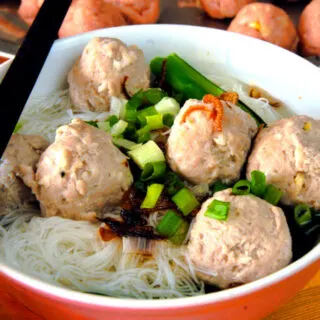 Asian meatballs recipe featured image