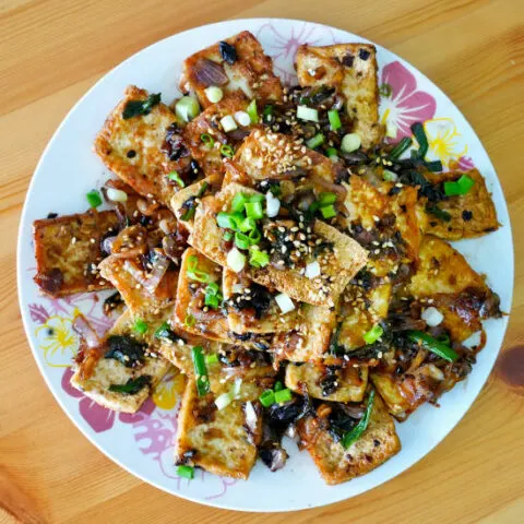 Tofu with black bean sauce recipe square