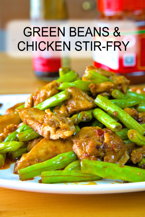 A green beans and chicken stir-fry seasoned with a mix of Cantonese and Sichuan flavor. Its unique spicy flavor is absolutely amazing.