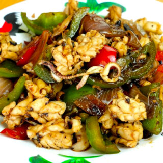 squid stir-fry with black bean sauce (1) featured image v2