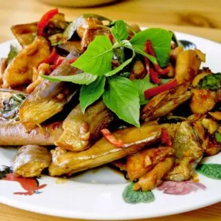 Eggplant with basil featured image