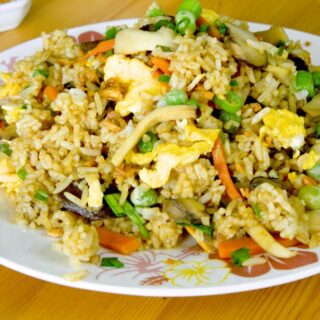 Mushrooms fried rice recipe featured image