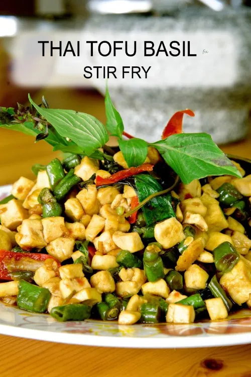 Thai basil tofu stir-fry