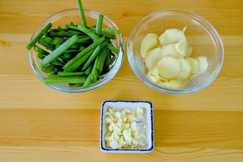 Ingredients for Ginger Pork stir fry