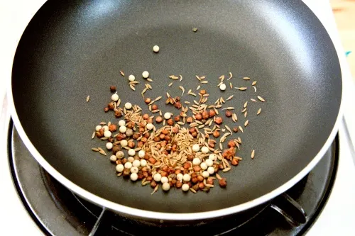 Toast the whole spices.
