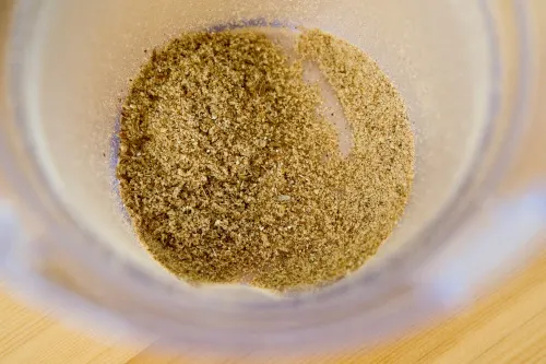 Use an electric spice grinder to blend it into powder.