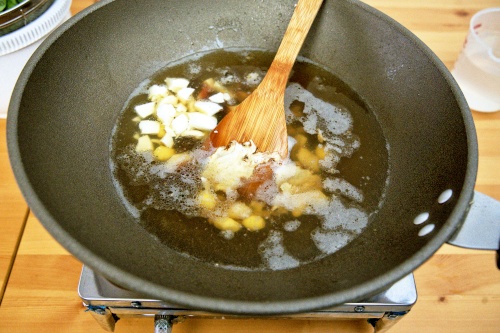 Bring it to a boil before adding the spinach