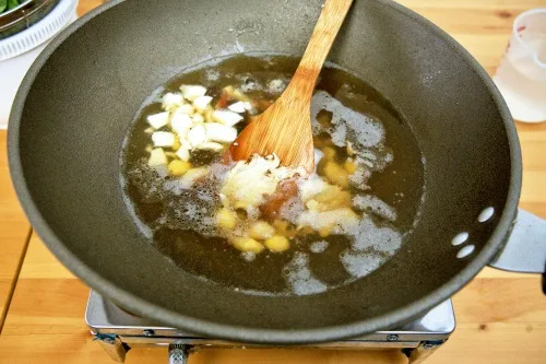 Bring it to a boil before adding the spinach