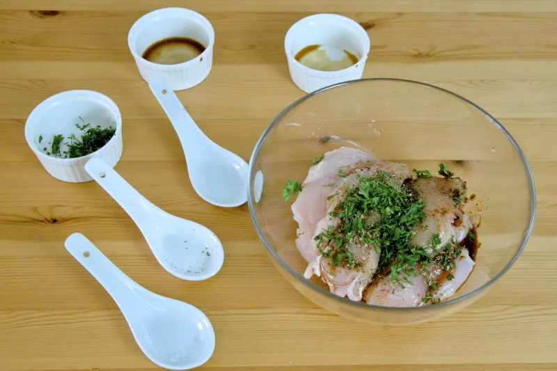 Marinate the chicken 