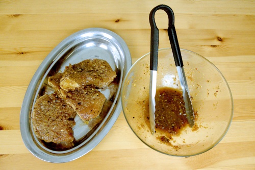 (Keep the excess marinate aside)