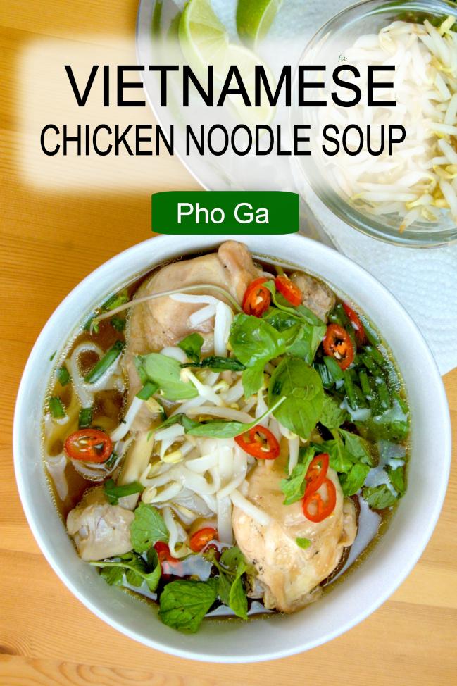 Pressure cooker pho ga- Vietnamese chicken noodle soup 