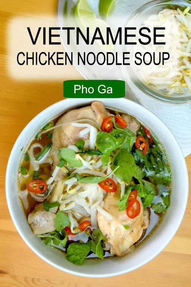 Pressure cooker pho ga- Vietnamese chicken noodle soup