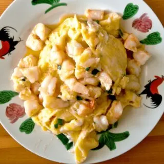 Shrimp and eggs recipe (Cantonese style)- 滑蛋虾仁 featured image