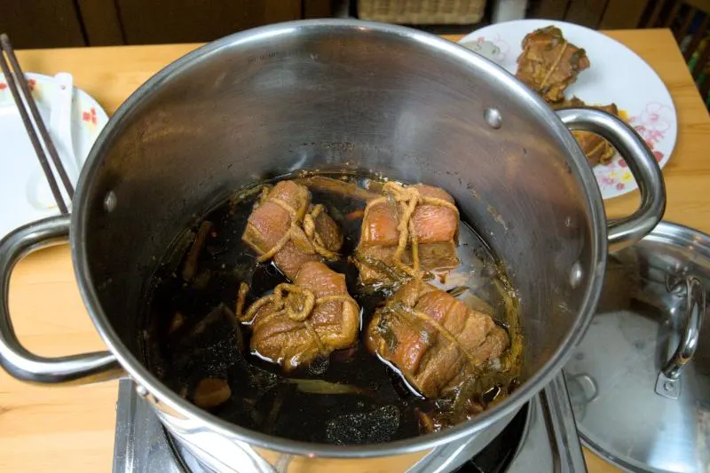 braise the pork until tender