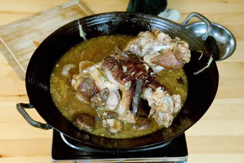 add the mushrooms and continue braising until tender