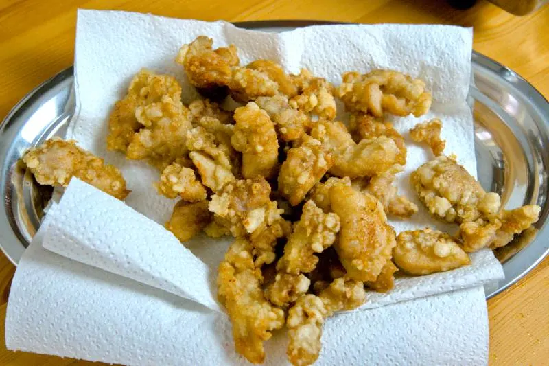 chicken after deep-fried