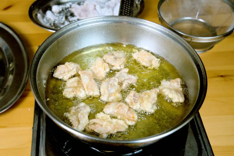 deep fry the chicken