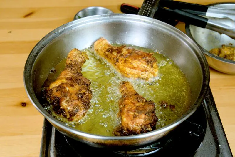 Deep fried the chicken