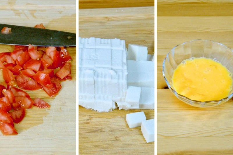 ingrdients for tomato egg drop soup