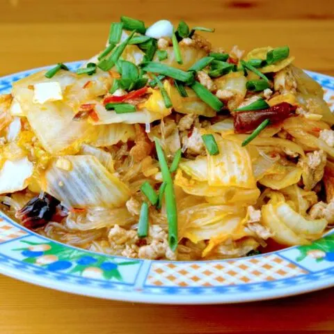 Cabbage glass noodles stir-fry image (17) featured image