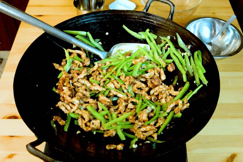 pork and pepper stir-fry