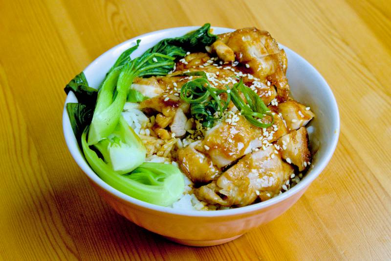 one pot meal teriyai chicken with rice and vegetables