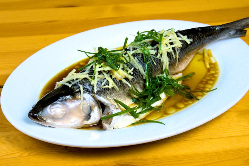 scallions and ginger enhanced the flavor of the fish