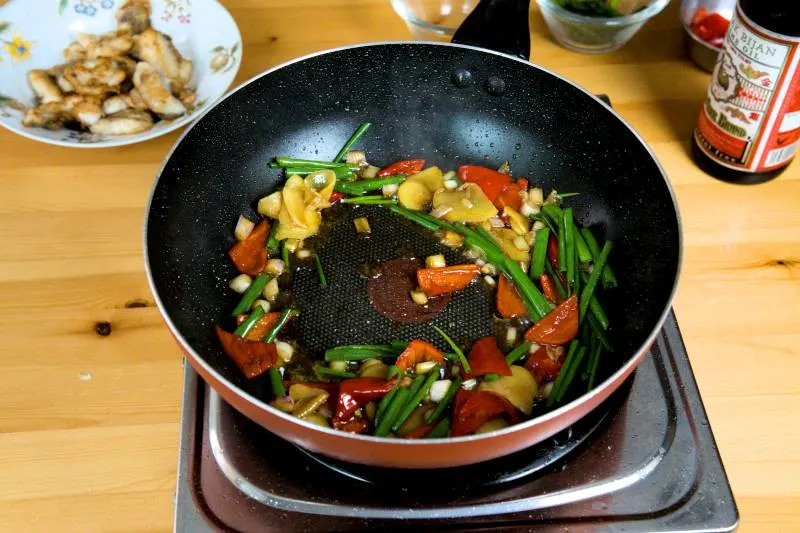 fried ginger scallion fish