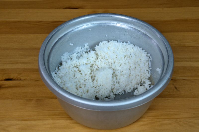 leftover rice kept in the refrigerator
