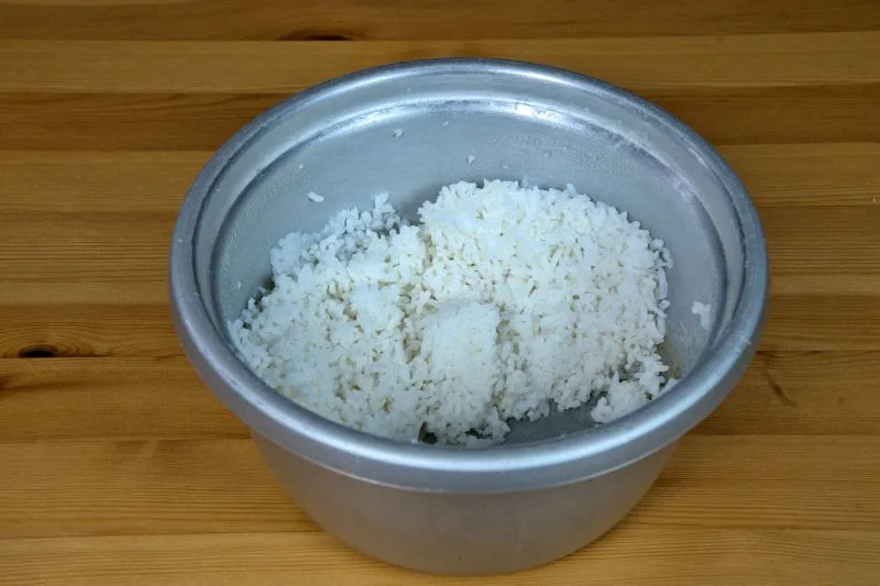 leftover rice kept in the refrigerator