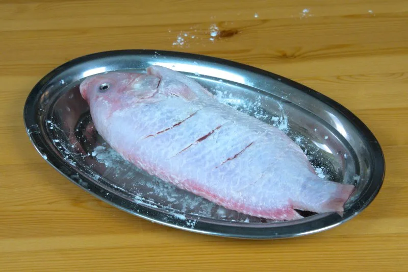 Chinese Braised Fish preparation