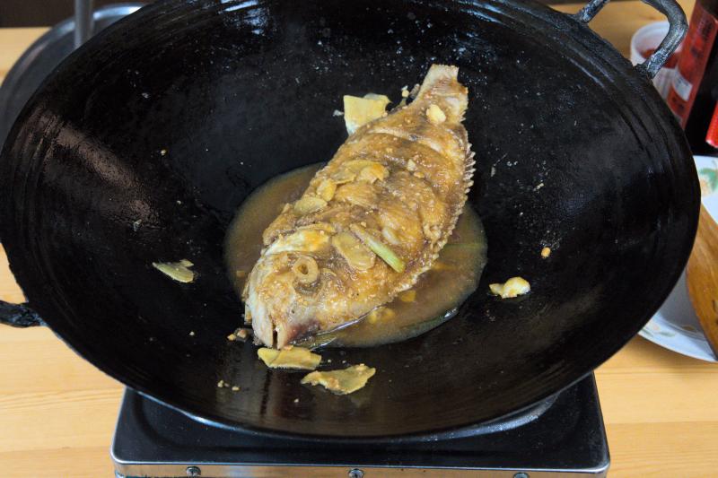 braised the fish