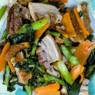 stir-fried gailan with roast pork image (19) featured image