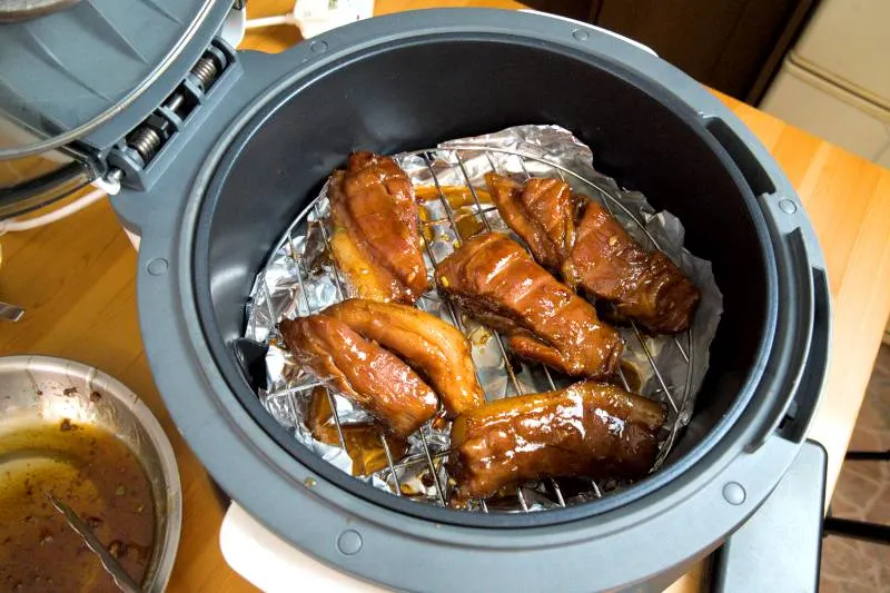 air fryer cha siu at 200°C/390°F.