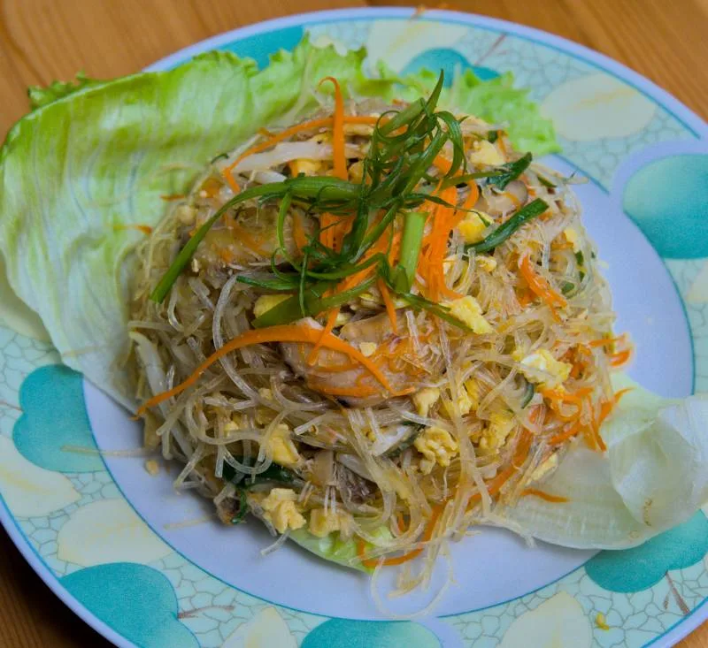 the osmanthus eggs stir-fry with crab meat 