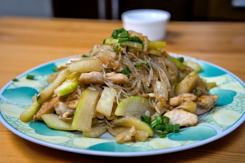 fuzzy melon stir-cry